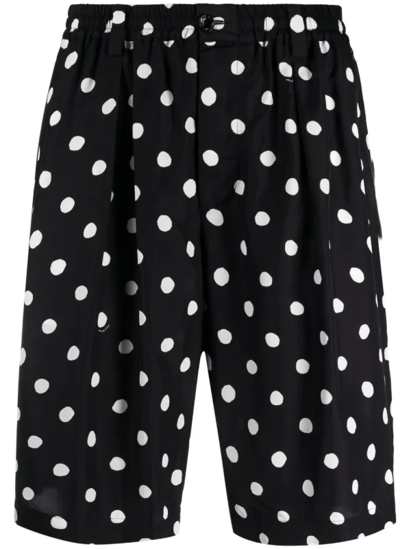 White and black deals polka dot shorts