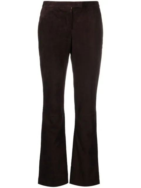 Theory flared leather trousers 