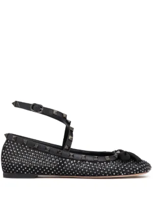 Valentino flat best sale studded shoes