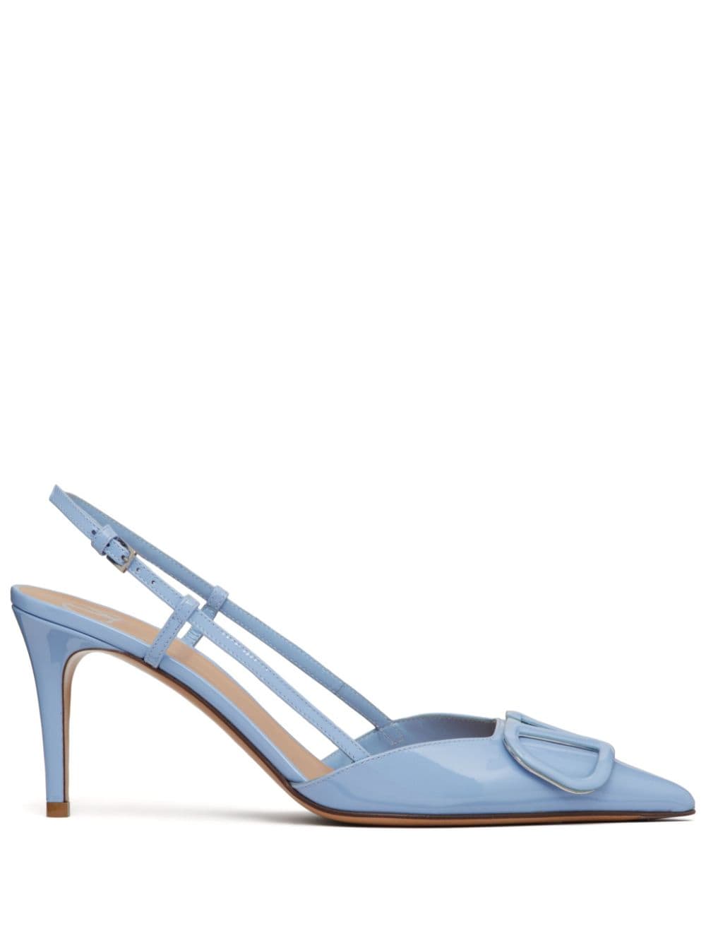 Valentino Garavani VLogo Signature 80mm Patent Slingback Pumps - Farfetch