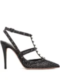 Valentino Garavani Rockstud 100mm rhinestone-embellished pumps - Black