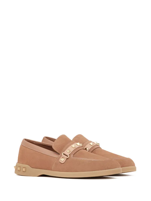 【関税＆送料込み】Valentino Garavani Leisure Flows Leather Valentino Garavani Leisure Flows Leather Loafers | Brown