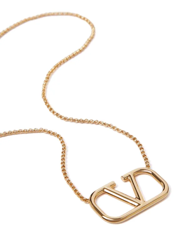 【送関込】VALENTINO☆ヴァレンティノ Vlogo signature necklace Valentino Garavani VLogo Signature Necklace | Gold | FARFETCH