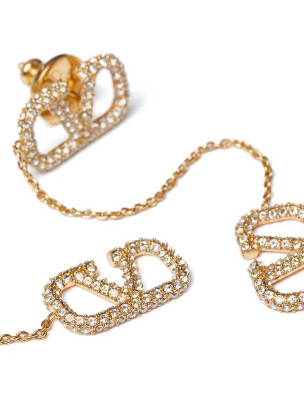 【関税＆送料込み】Valentino Garavani Vlogo Pendant Earring Valentino Garavani V Logo Stud Earrings with Pearly Drops
