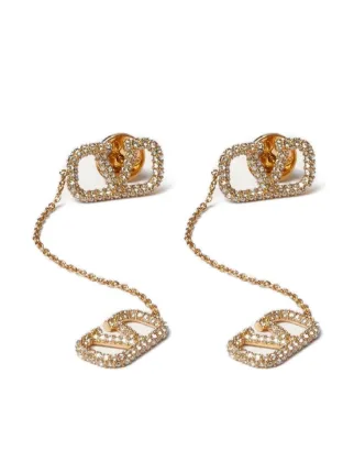 Valentino Garavani Vロゴ シグネチャー ドロップピアス | ゴールド