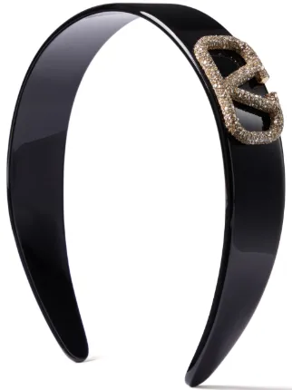 Valentino Garavani VLogo Signature crystal-embellished Headband