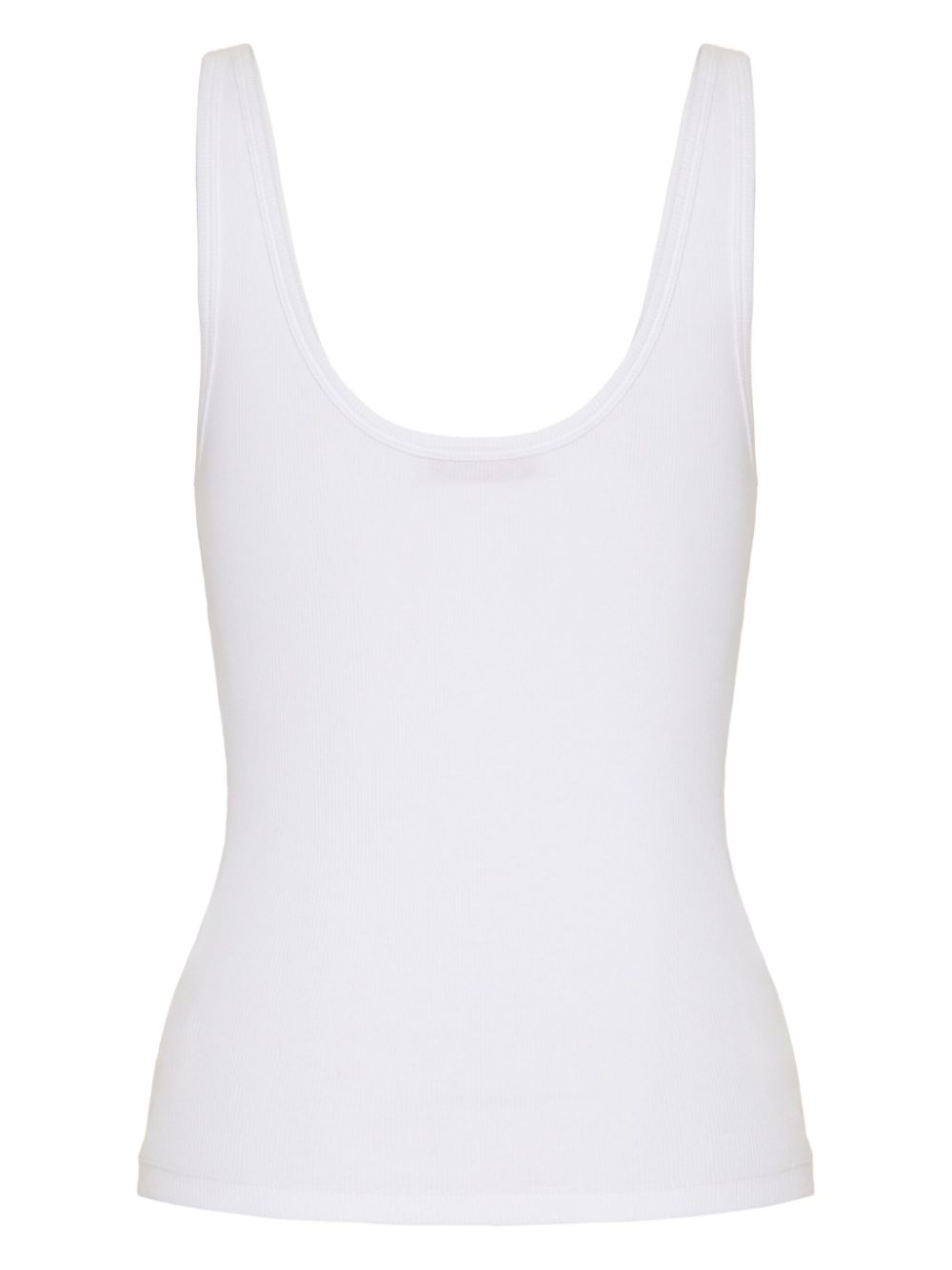 Valentino Garavani VGold ribbed tank top - White