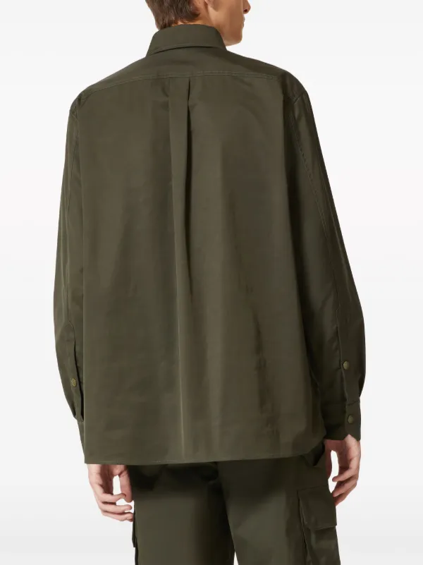 Tシャツ・カットソー VALENTINO Valentino Garavani 'V Detail' jacket Valentino Garavani V-detail Shirt Jacket | Green | FARFETCH