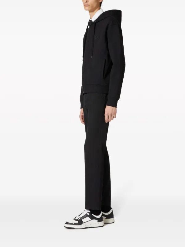 Valentino Garavani VLogo Signature zip-up Hoodie | Black