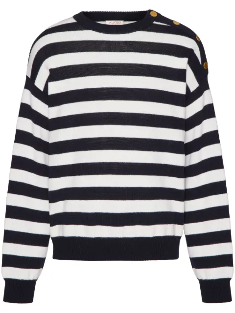 Valentino Garavani striped crew-neck jumper