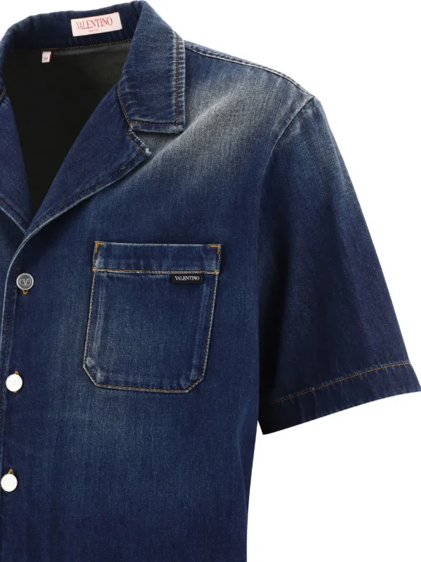 Valentino Garavani デニムボーリングシャツ | ブルー | FARFETCH JP