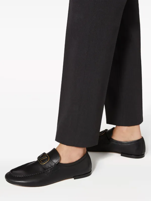 Valentino Garavani VLogo Signature Leather Loafers | Black
