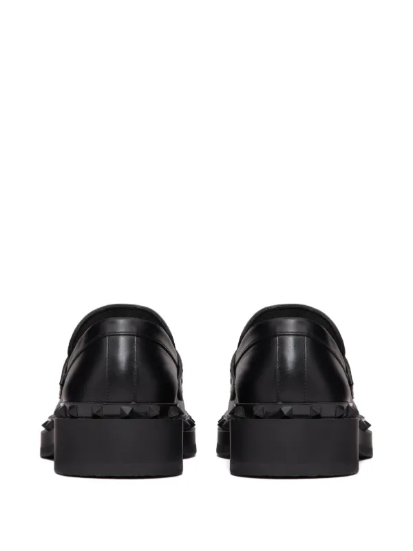 Valentino Garavani ロックスタッズ ローファー | ブラック