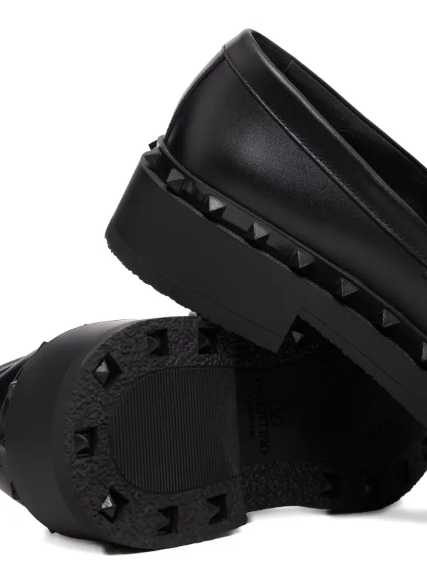 Valentino Garavani ロックスタッズ ローファー | ブラック