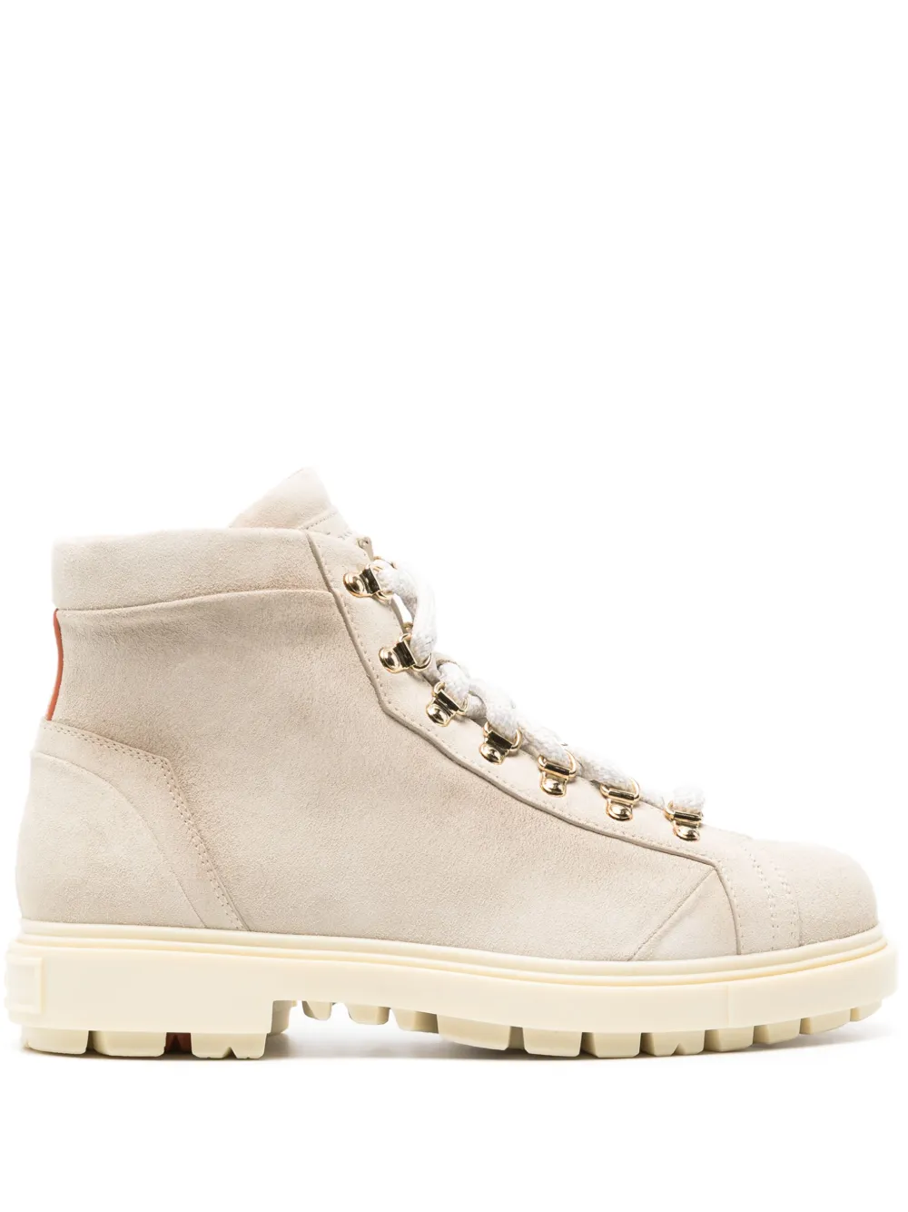 Santoni suede hiking boots Neutrals
