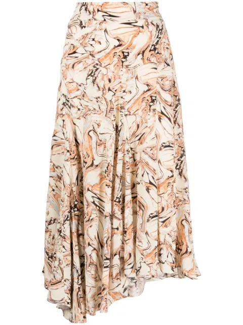 ISABEL MARANT falda midi de seda Toscane