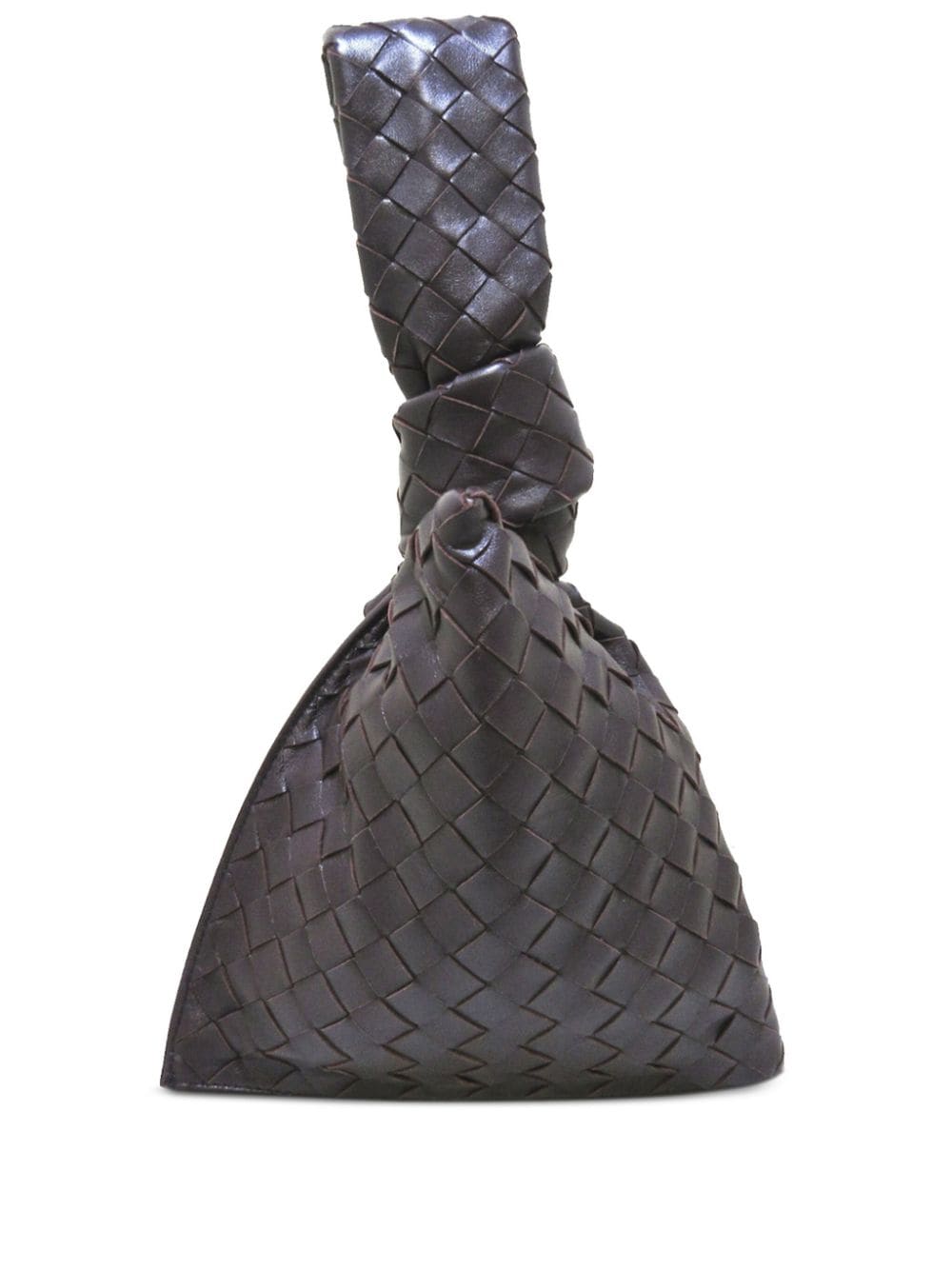 Knot Mini Leather Shoulder Bag in Black - Bottega Veneta