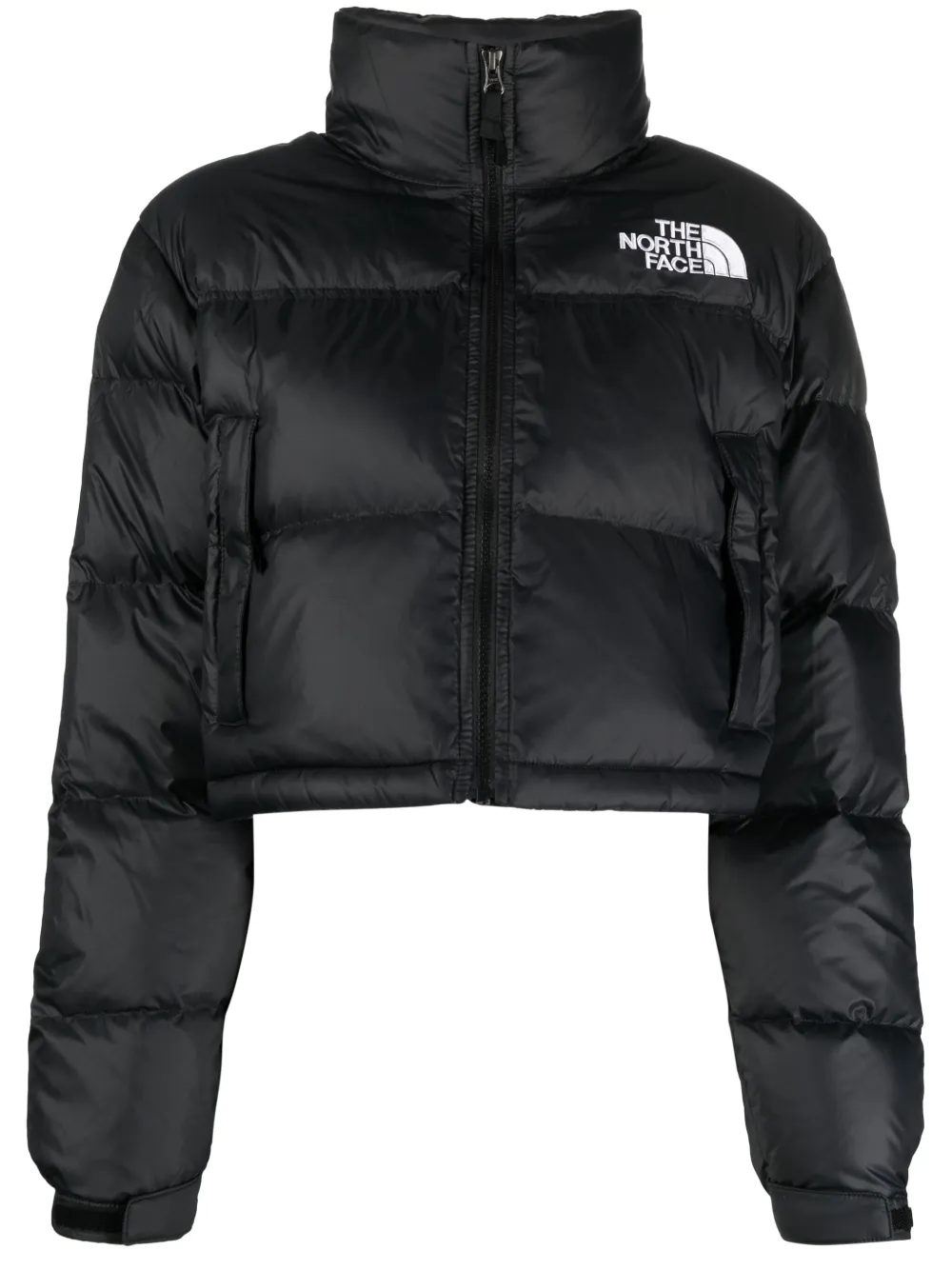 The North Face Nuptse Water Repellent 700 Fill Power Down Short Puffer Jacket In Black