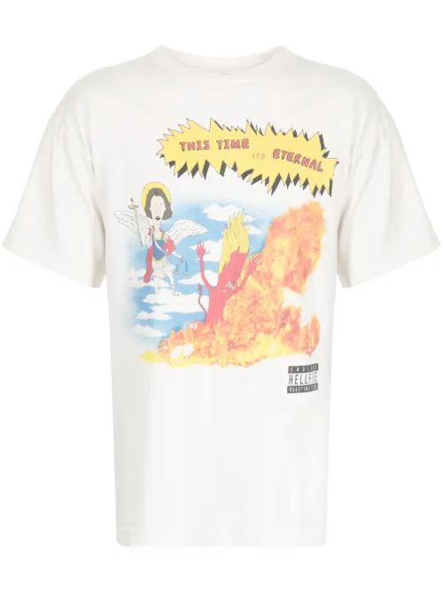 T-shirt en coton à imprimé graphique - SAINT MXXXXXX - Modalova