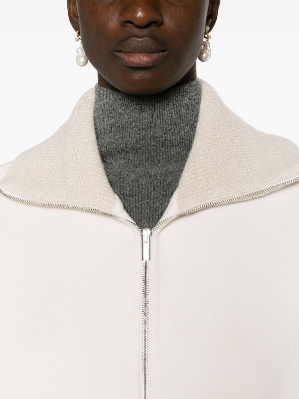 Peserico spread-collar Virgin Wool Blend Jacket - Farfetch