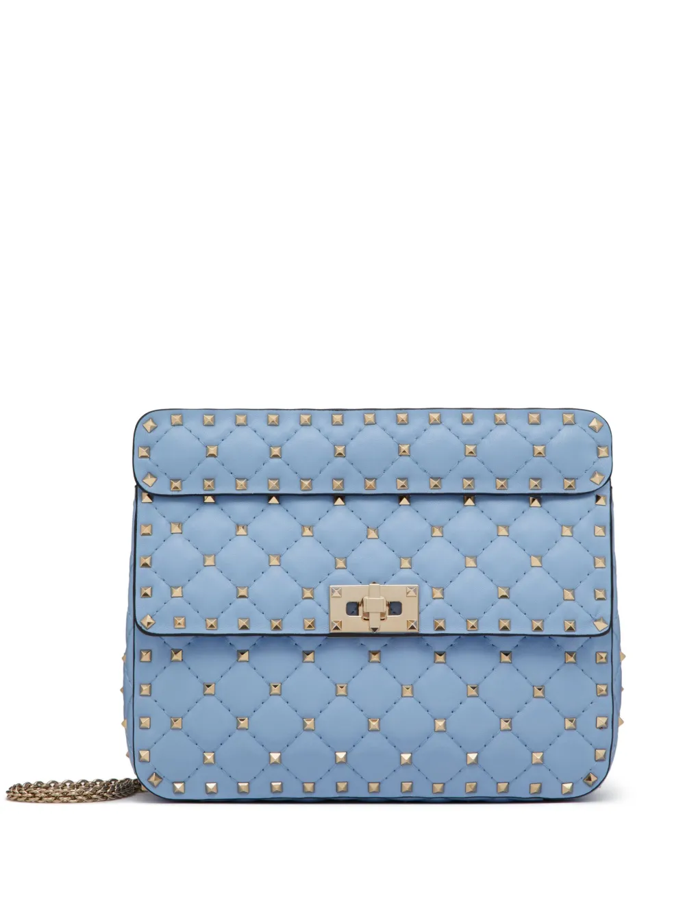 Valentino Garavani Medium Rockstud Spike Crossbody Bag In Blue