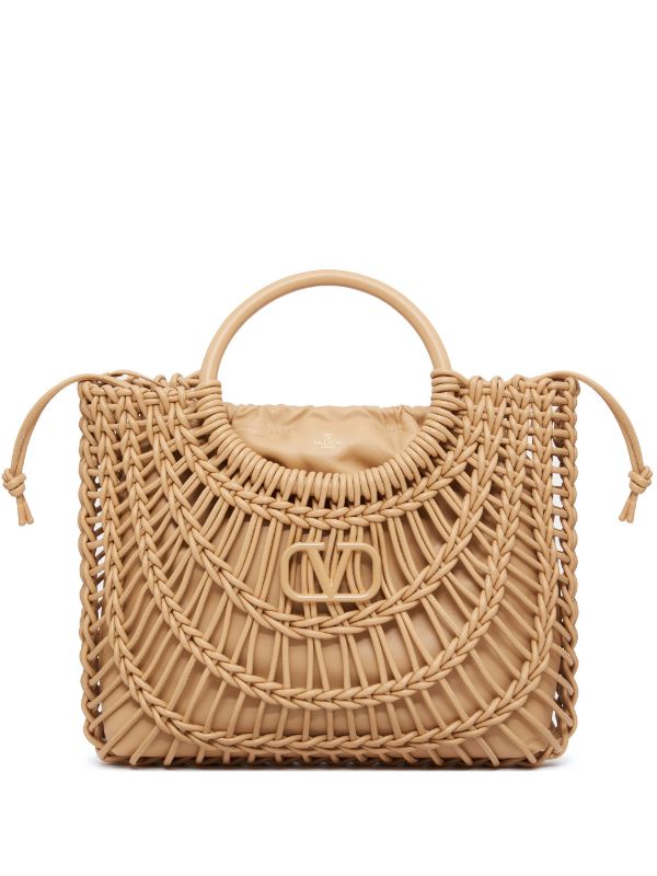 Valentino straw discount clutch