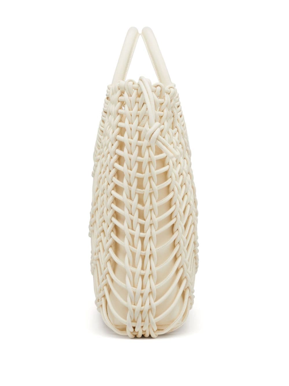 Shop Valentino Allknots Woven Tote Bag In Weiss