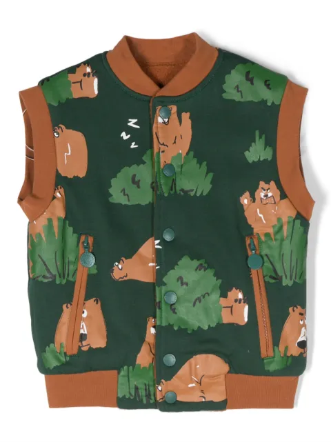Stella McCartney Kids graphic-print reversible gilet