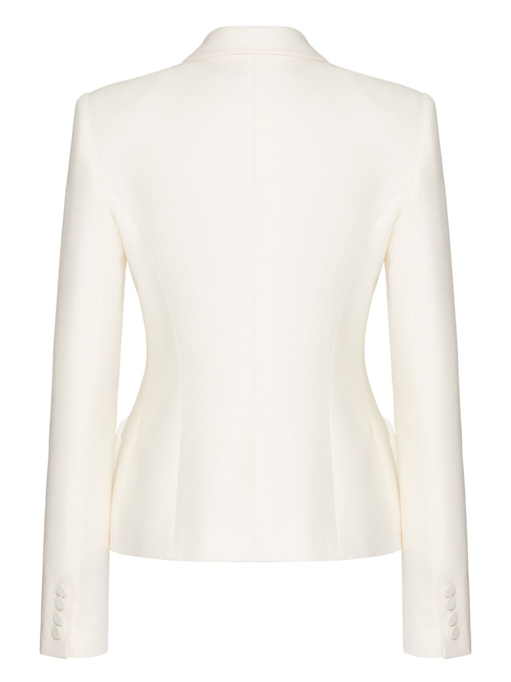 Valentino Garavani Crepe Couture rose-appliqué blazer - White