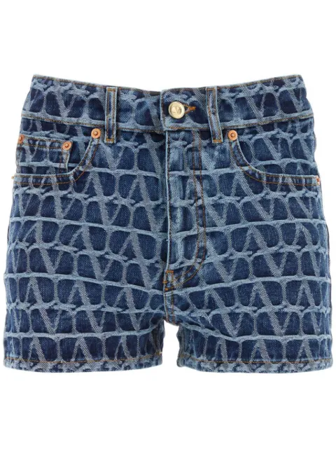 Valentino Garavani Toile Iconographe denim shorts