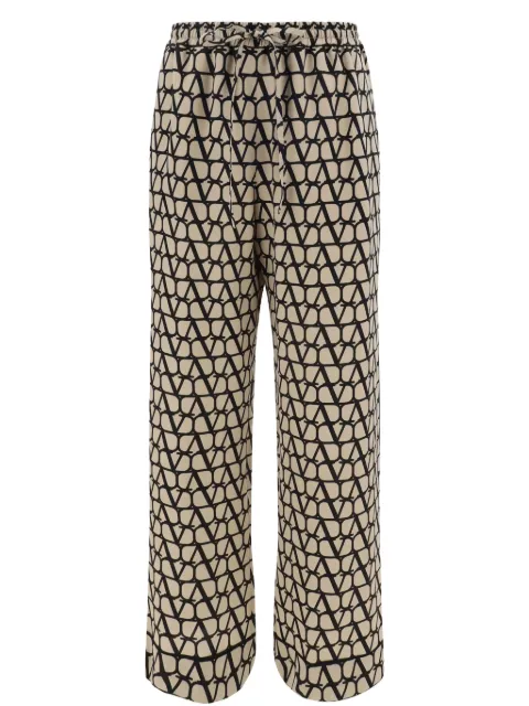 Valentino Garavani Toile Iconographe crepe-de-chine trousers