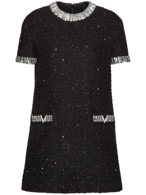 Valentino Garavani embroidered tweed minidress