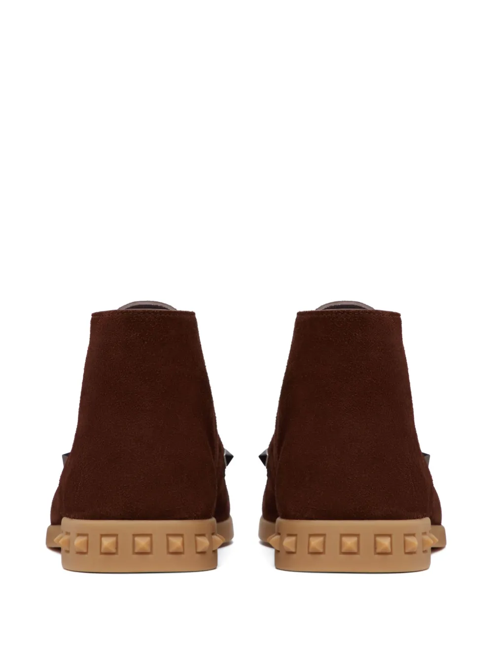 Valentino Leisure Flows Suede Desert Boots In Red