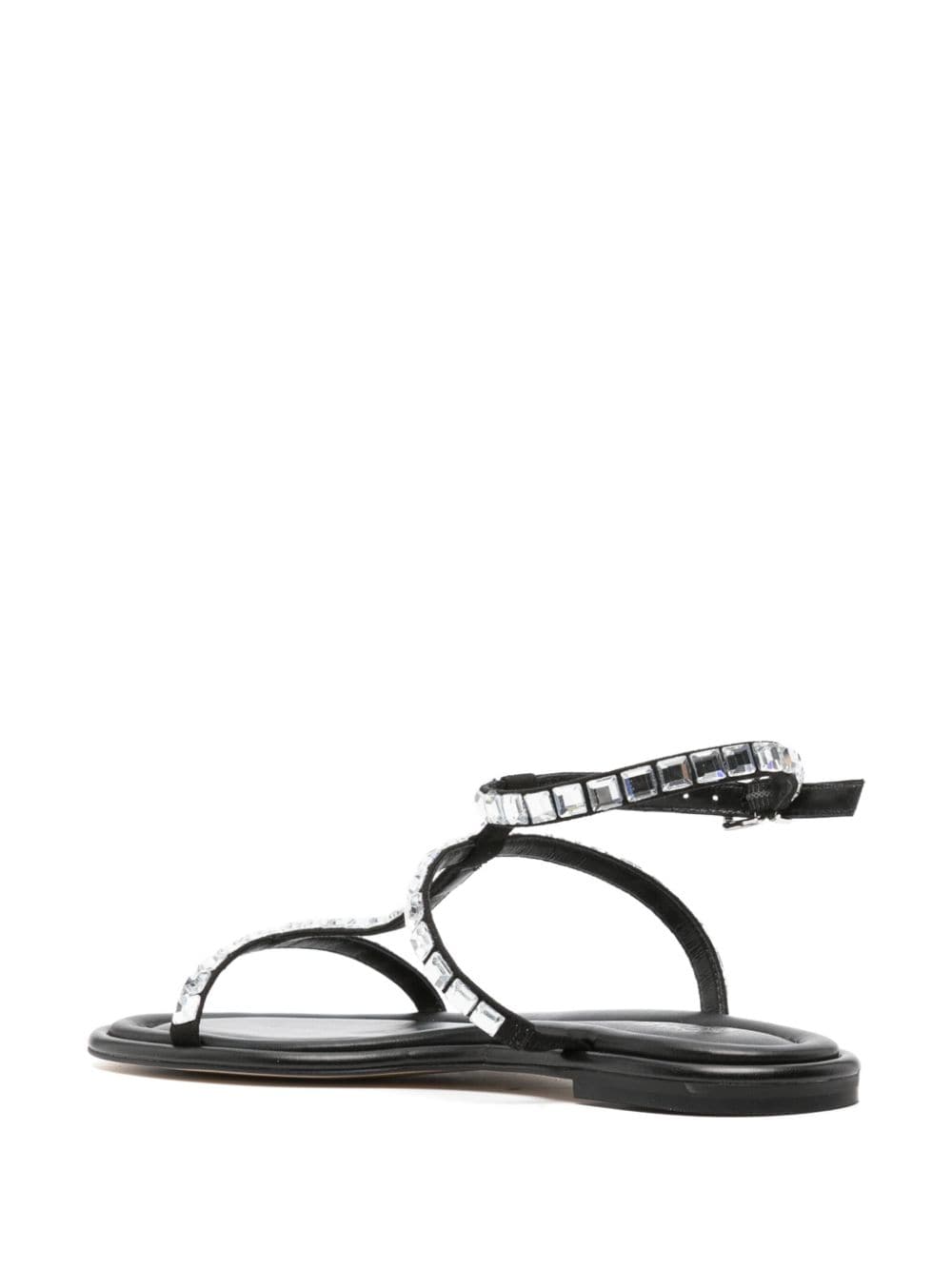 Shop Michael Kors Crystal-embellished Buckle-fastening Sandals In Schwarz