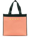 Marni logo-jacquard tote bag - Orange