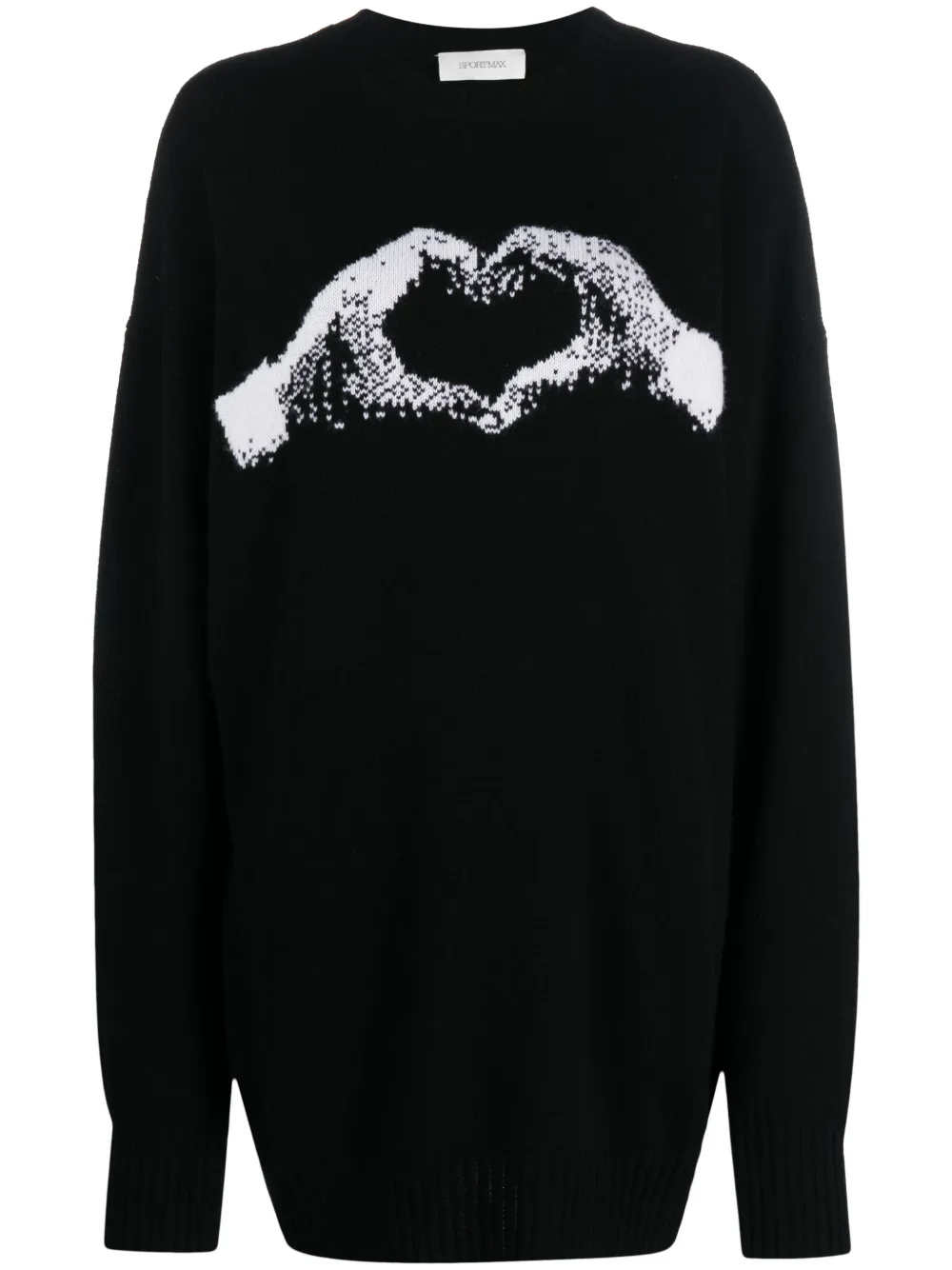 Sportmax Intarsia trui Zwart