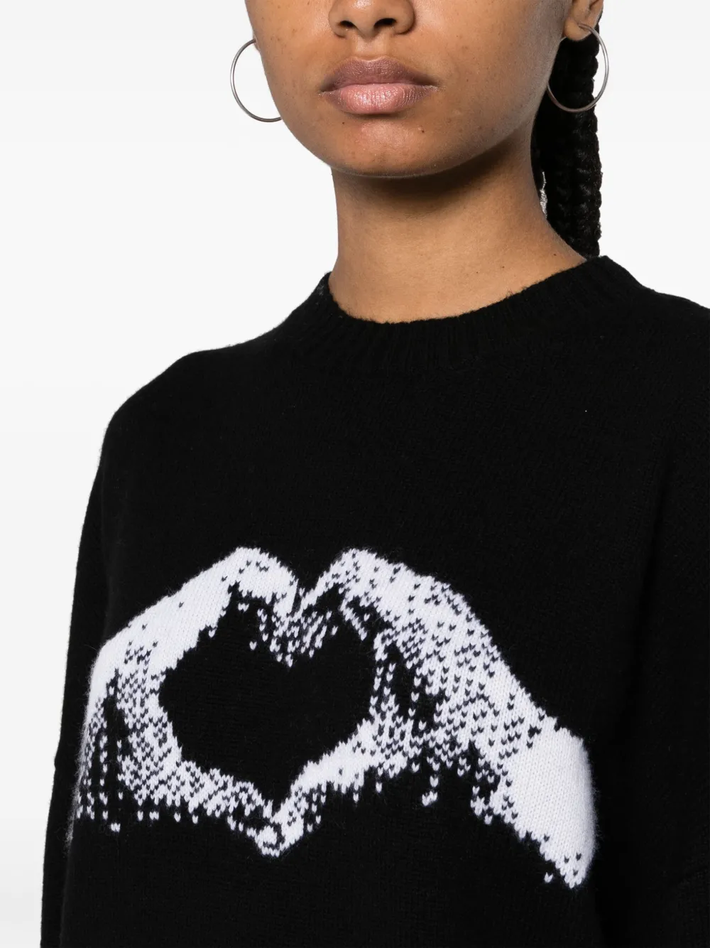 Sportmax Intarsia trui Zwart