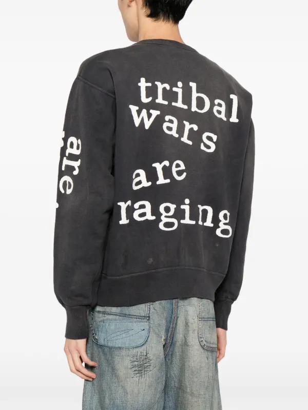 SAINT MXXXXXX logo-print Cotton Sweatshirt | Grey | FARFETCH