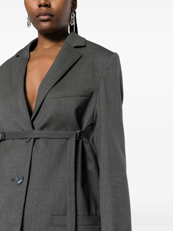 Courr ges Tailored Belted Blazer Farfetch