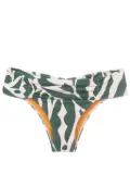 Lygia & Nanny Jasper shirred-waist bikini bottom - Green