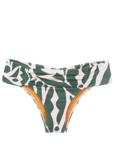 Lygia & Nanny Jasper shirred-waist bikini bottom