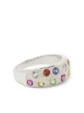 Bleue Burnham Mini Riviera silver ring - Multicolour