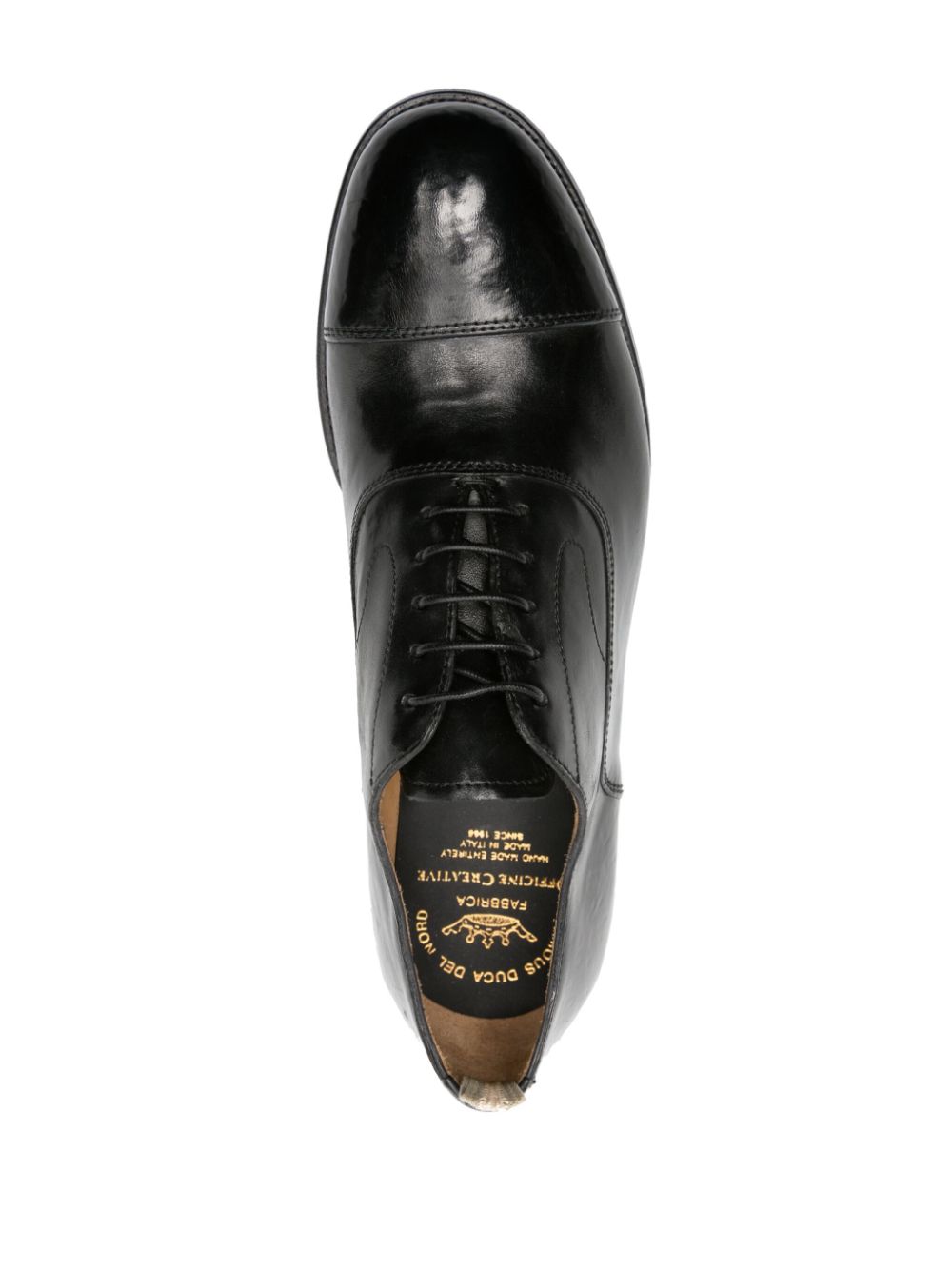 Officine Creative Temple 001 leren Oxford schoenen Zwart