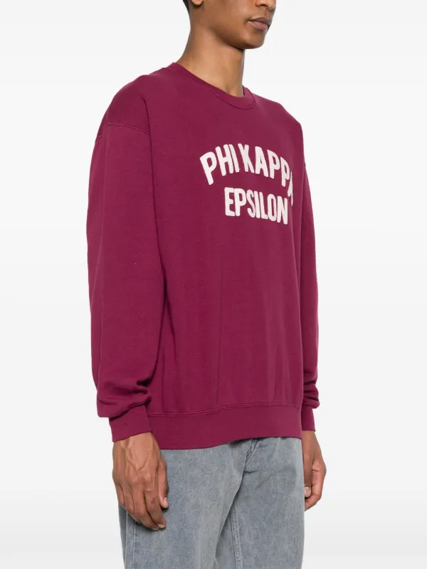 Wild Donkey logo-patch drop-shoulder Sweatshirt | Red | FARFETCH