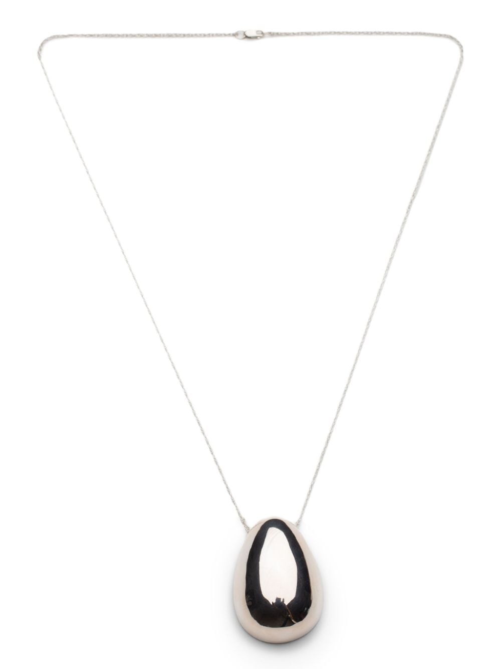 Sophie Buhai recycled sterling silver Egg pendant necklace - Zilver