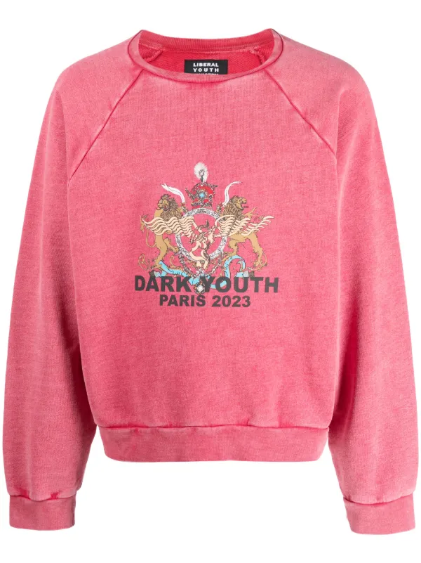 Liberal Youth Ministry graphic-print Cropped Sweatshirt | Red 