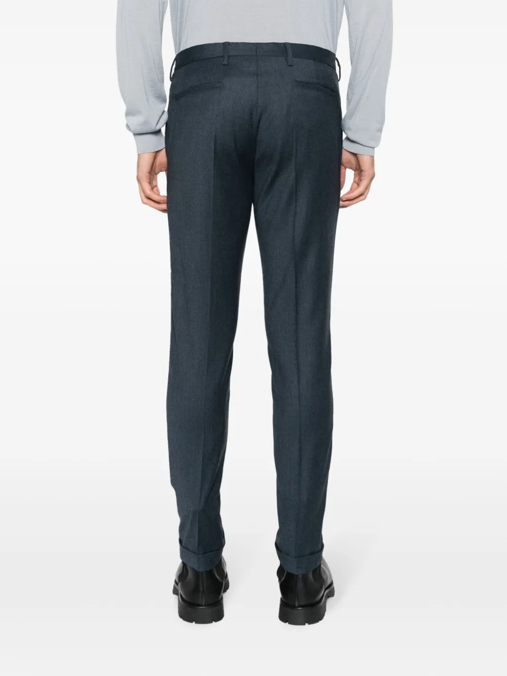 Shop Paul Smith Tapered-leg Wool Chinos In Blue