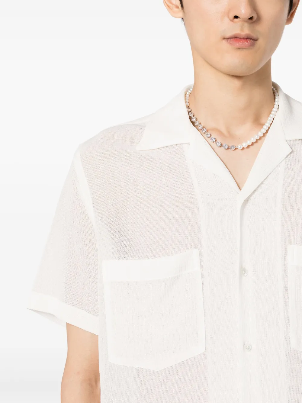 Hatton Labs tennis-chain pearl choker necklace - Wit
