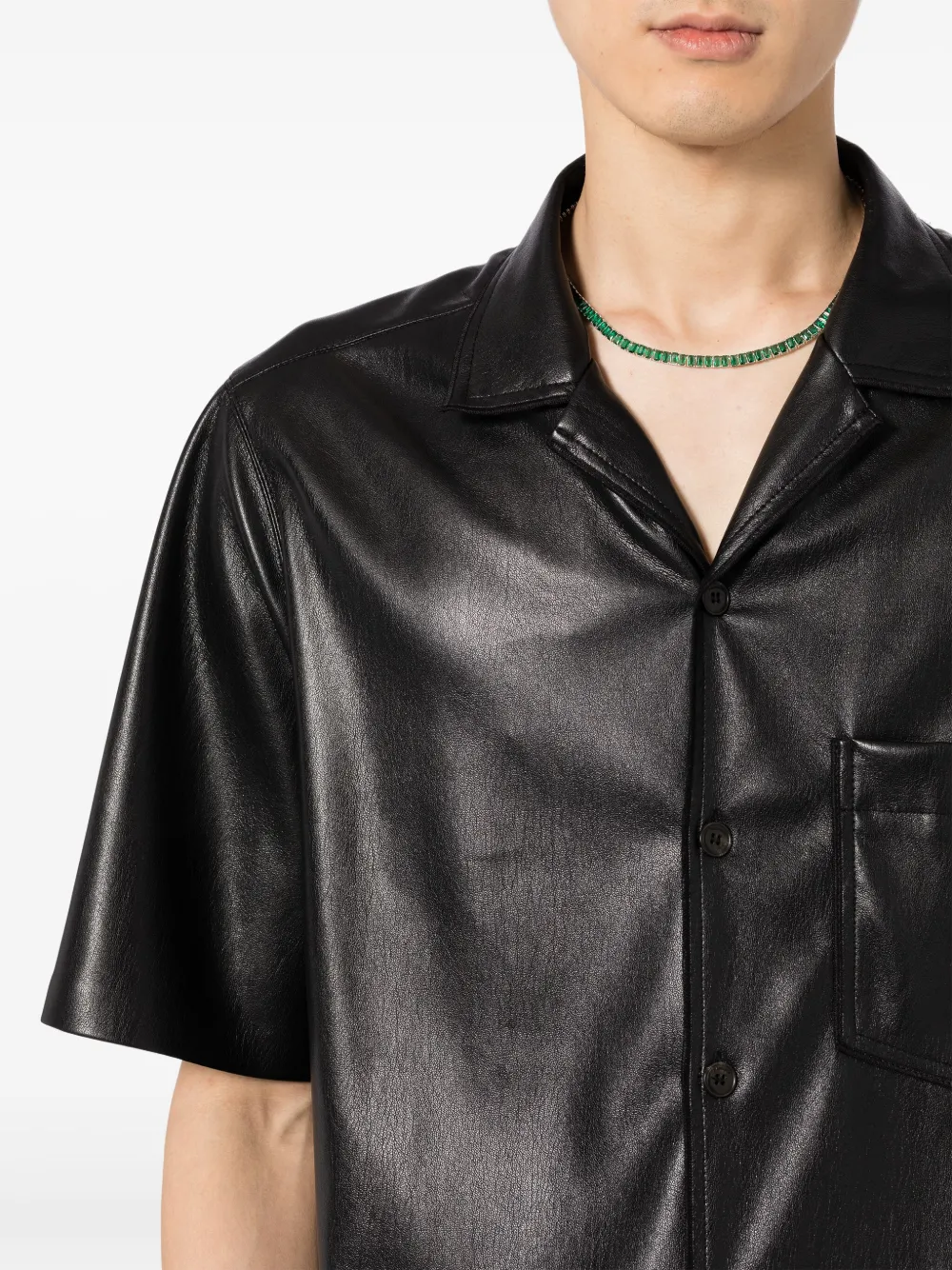 Hatton Labs emerald-cut crystal tennis-chain necklace - Groen