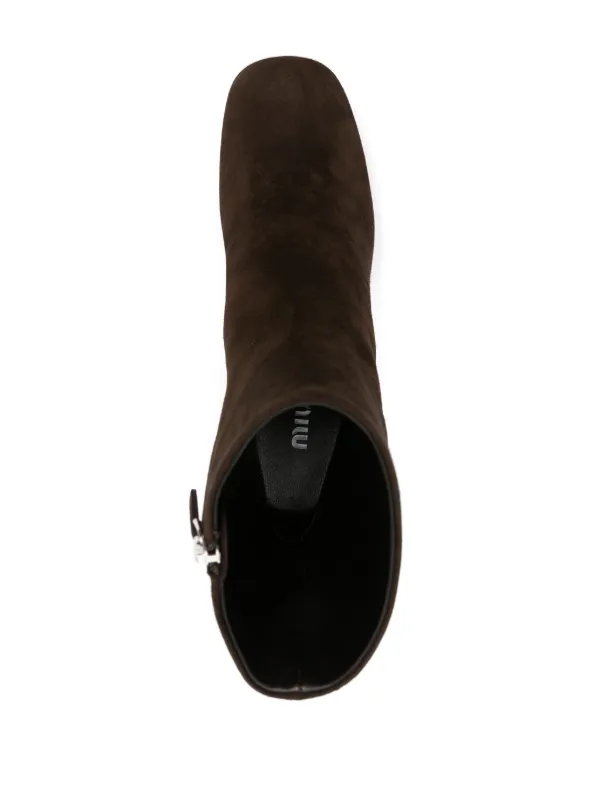 Miu Miu 95mm Suede Ankle Boots Farfetch